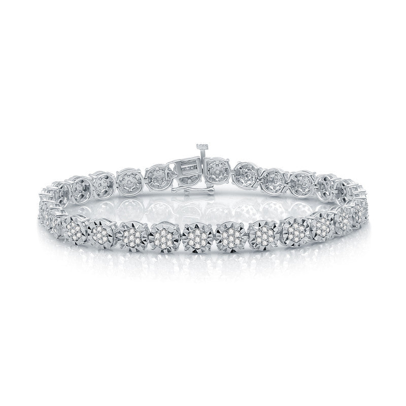 2 Cttw Diamond Bracelet Sterling Silver