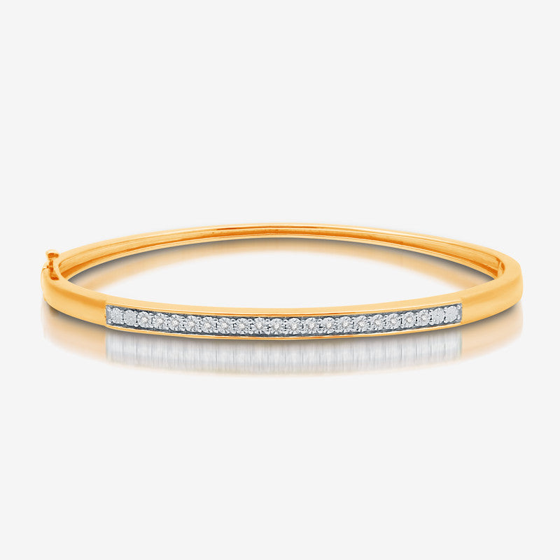 1/10 Cttw Diamond Rose Gold plated Silver Bracelet