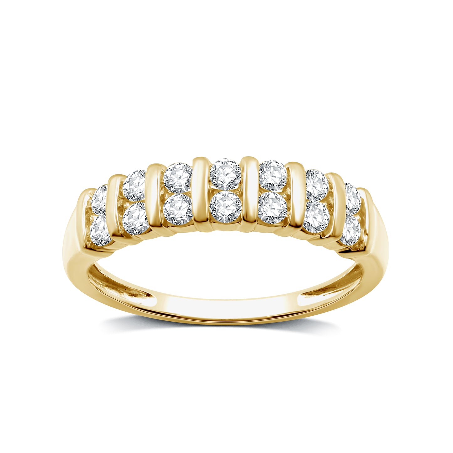 1/2 Cttw Lab Grown Diamond in Gold over Silver Ring - Size 7