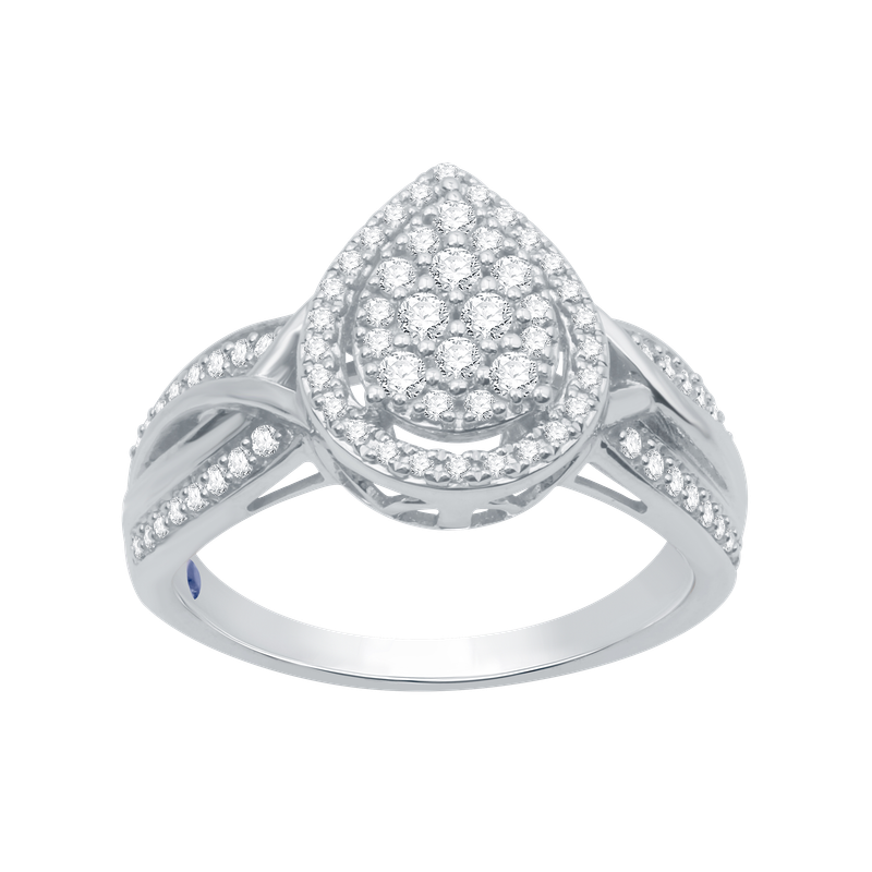1/2 Cttw Lab-Grown Pear Shaped Diamond Ring