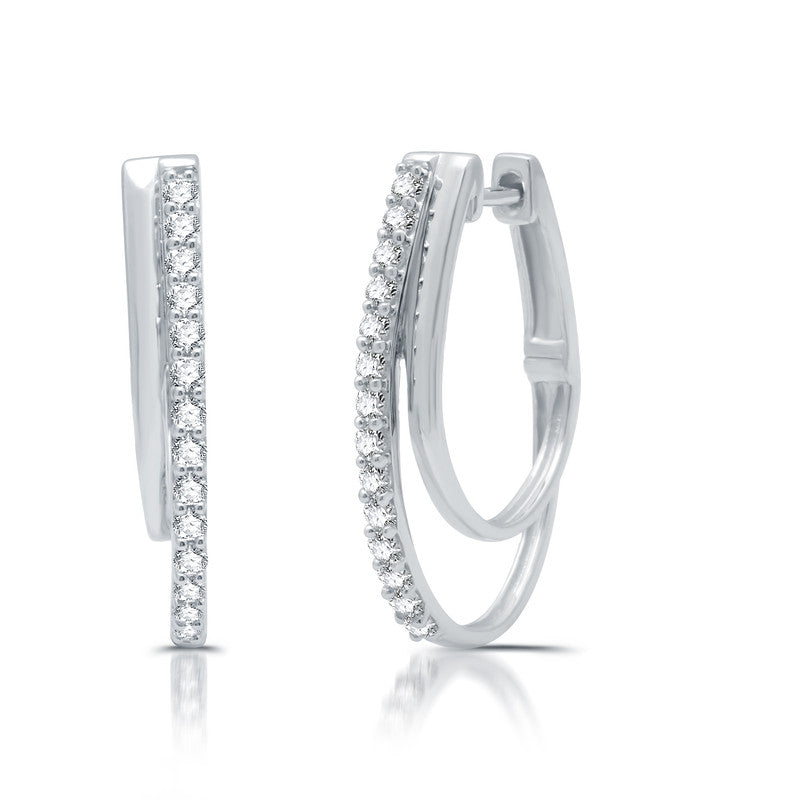 1/2 Cttw Lab-Grown Diamond Multi-Hoop Earrings