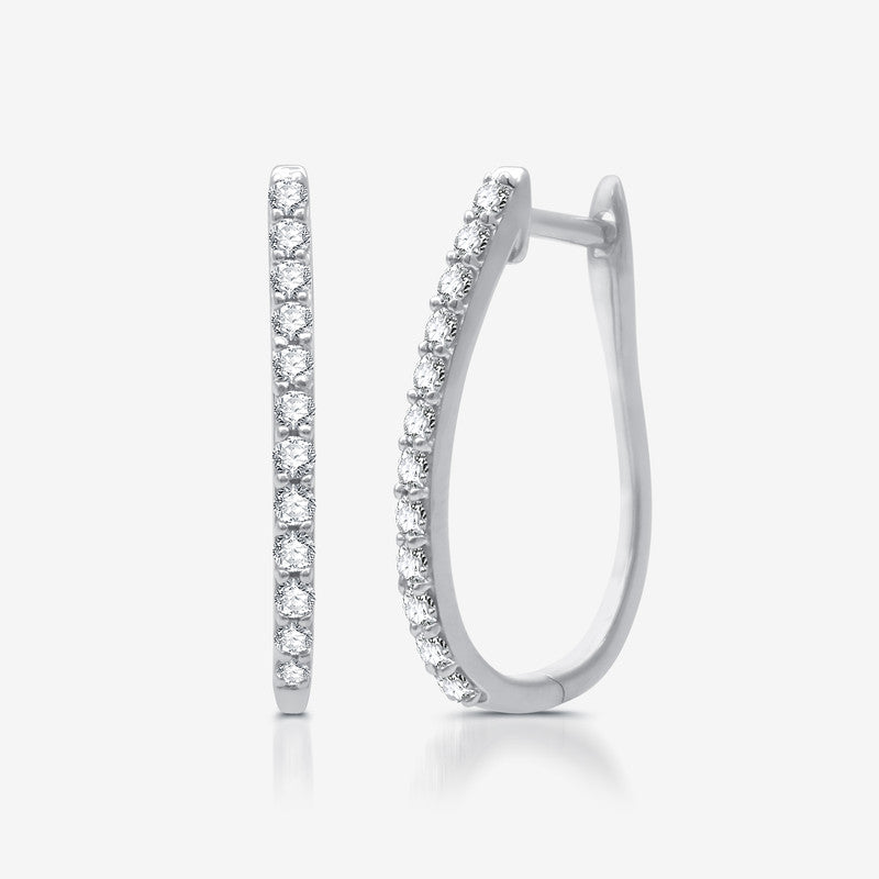 1/4 Cttw Lab-Grown Diamond Twist-Hoop Earrings