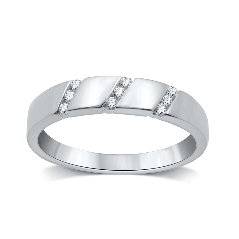 1/6 Cttw Lab Grown Diamond and Sterling Silver Men's Ring