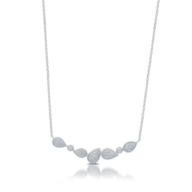 3/8 Cttw Lab-Grown Diamond Teardrop Necklace in Sterling Silver Prestige Collection