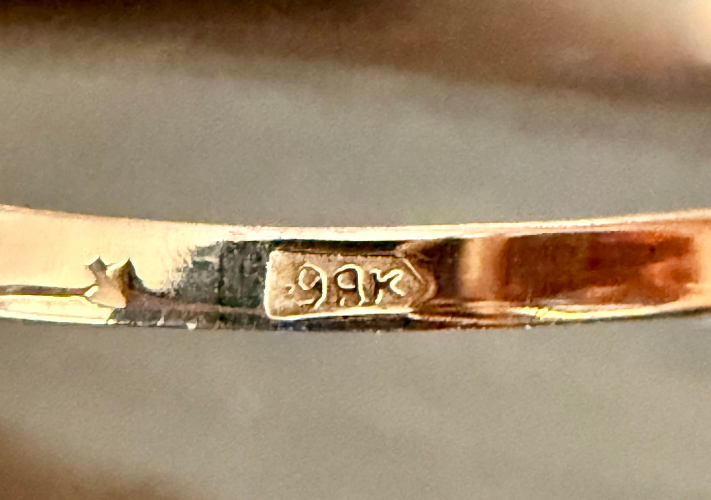 Vintage Baltic Amber and 14K Rose Gold Cocktail Ring