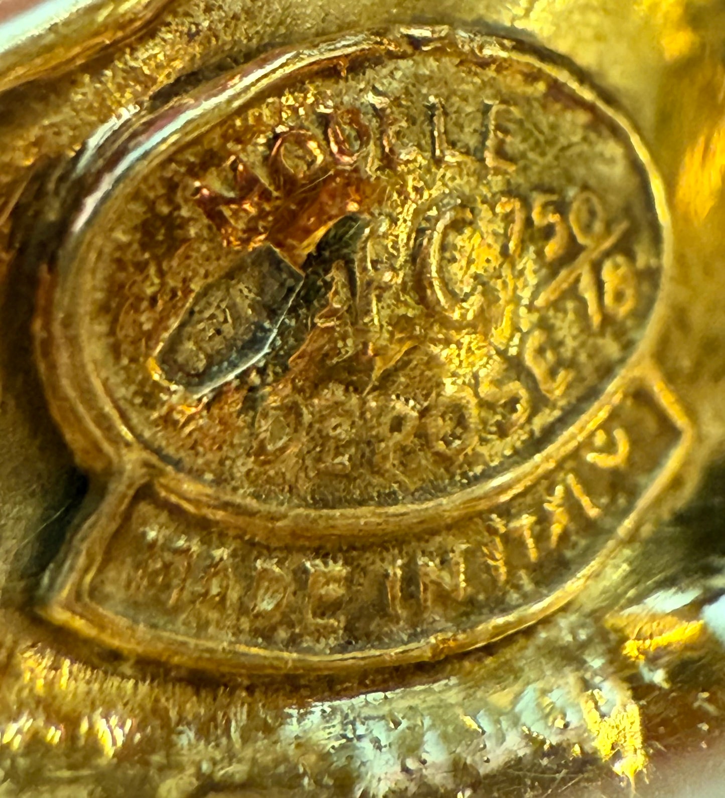 FRASCAROLO 18K Gold, Enamel, Diamond and Ruby Tiger Ring