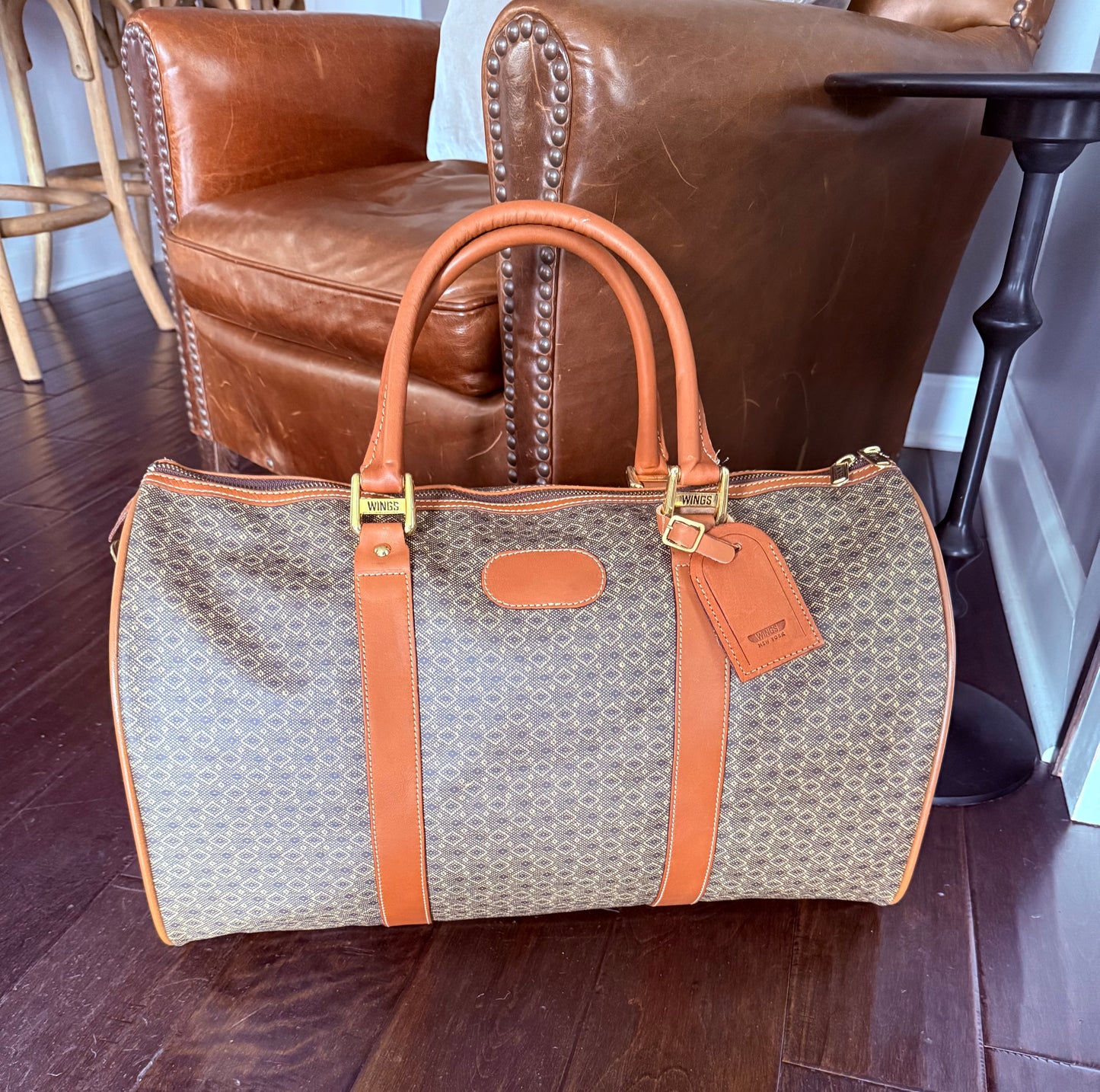Hartmann Luggage - Wings 20" Satchel in Diamond Design Leather