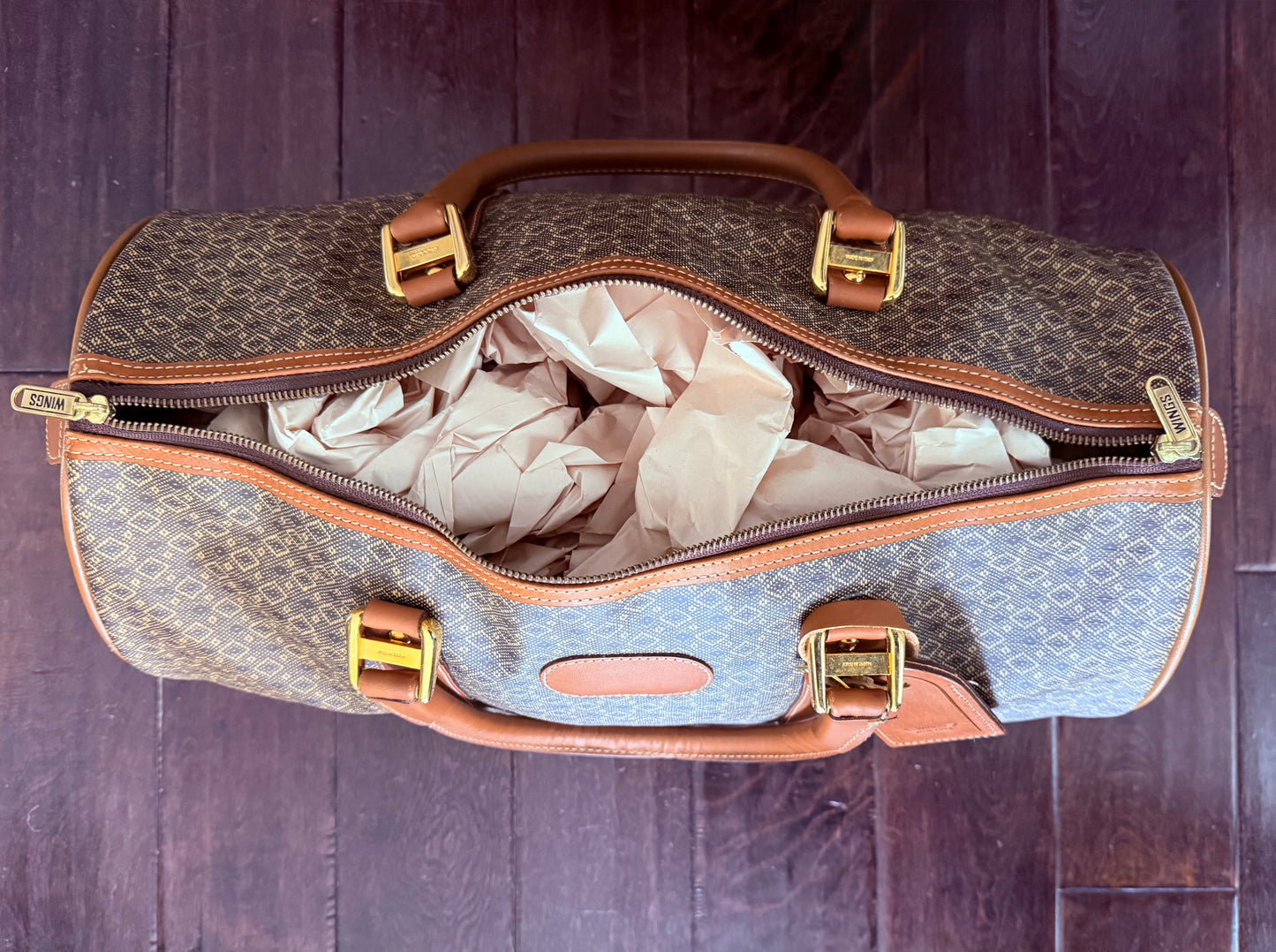 Hartmann Luggage - Wings 20" Satchel in Diamond Design Leather