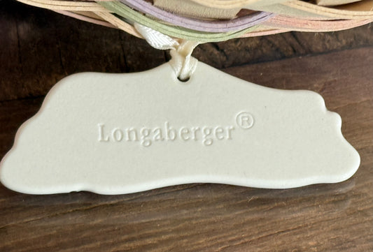 Longaberger Easter 2001 Basket Tie-On in 3 Playful Bunnies Motif