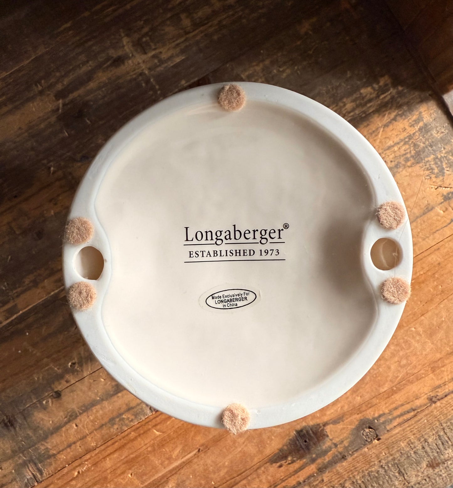 Longaberger Woven Traditions Ivory Pedastal Pillar Candle Holder