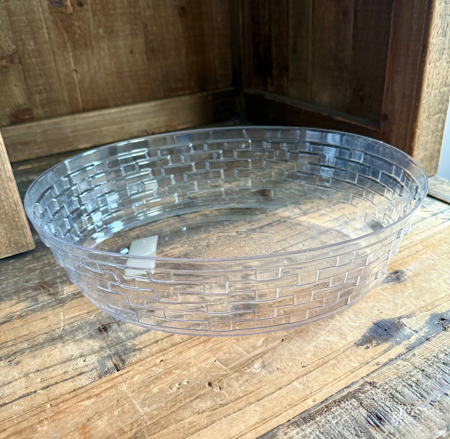 Longaberger 2002 Classic Large Easter Basket with Jelly Bean Patterned Liner and Plastic Basket Protetor Insert