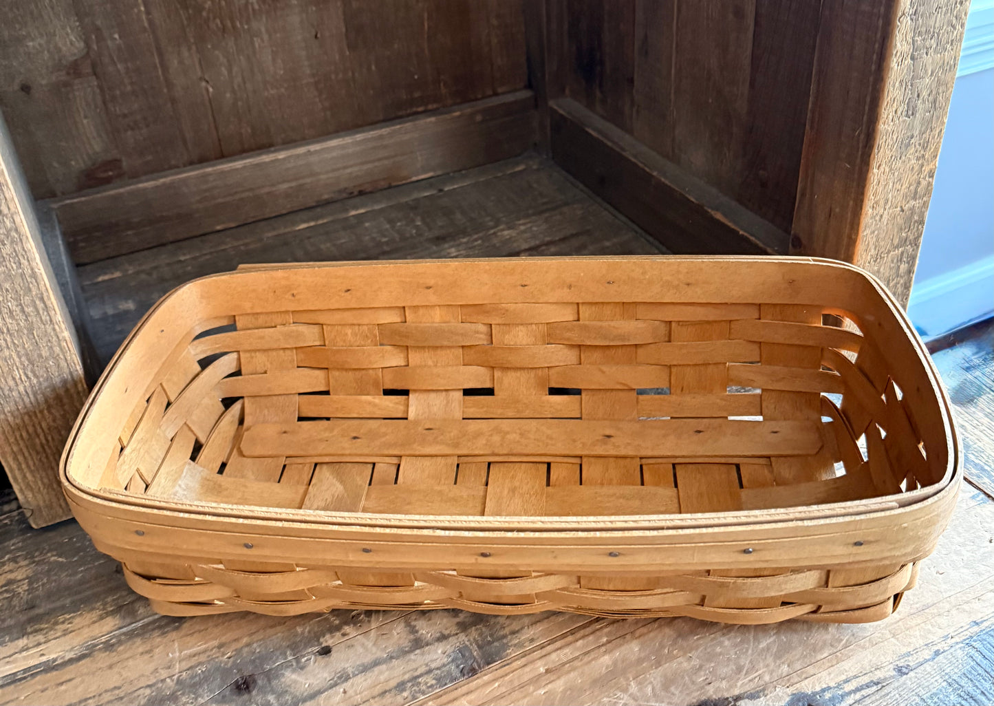 Longaberger 2002 Bread Basket with Denim Basket Insert