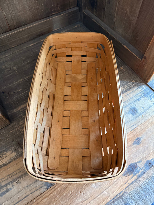 Longaberger 2002 Bread Basket From Heartwood Bread Collection Signed by Mary Longaberger