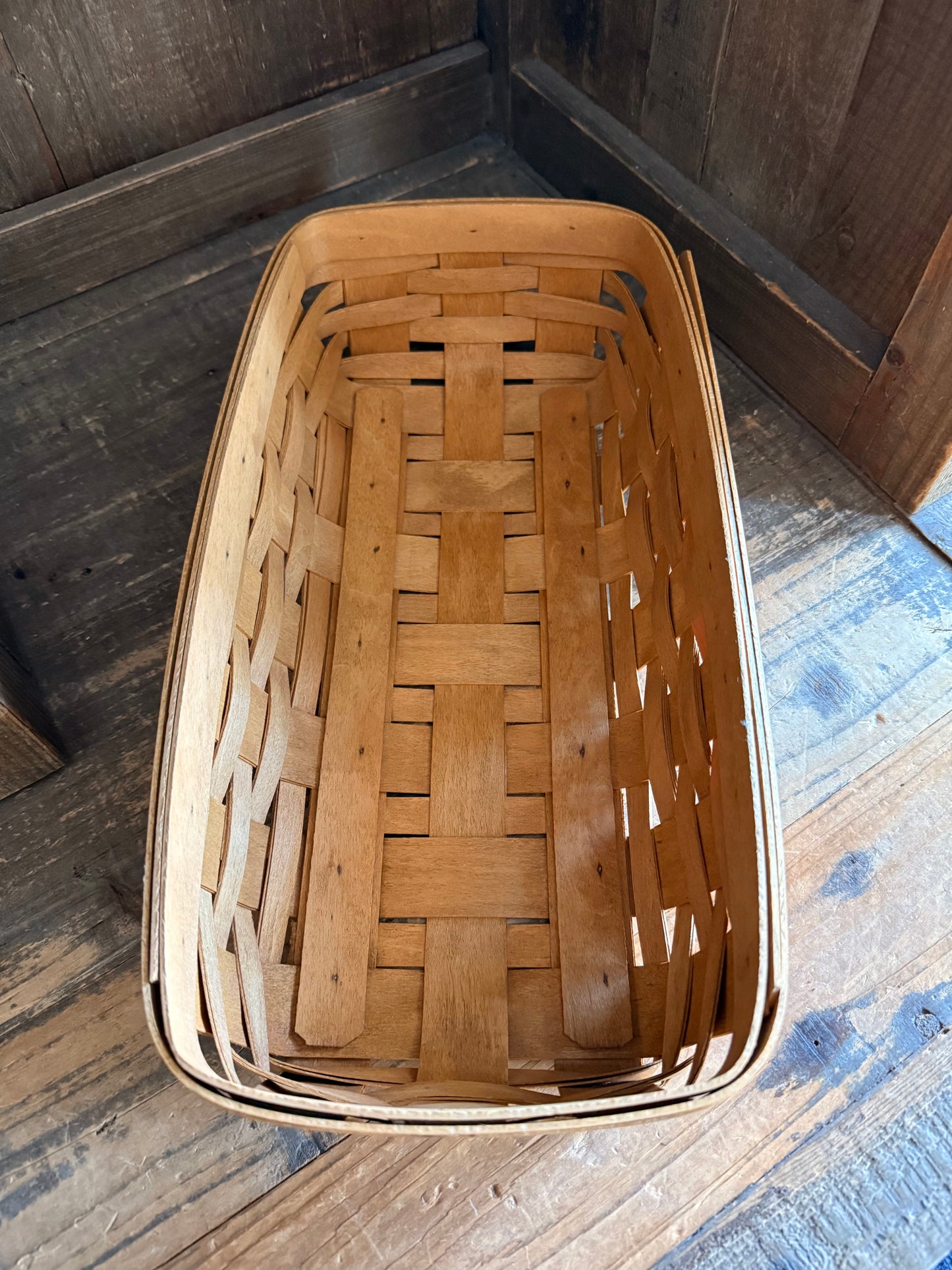 Longaberger 2002 Bread Basket with Denim Basket Insert