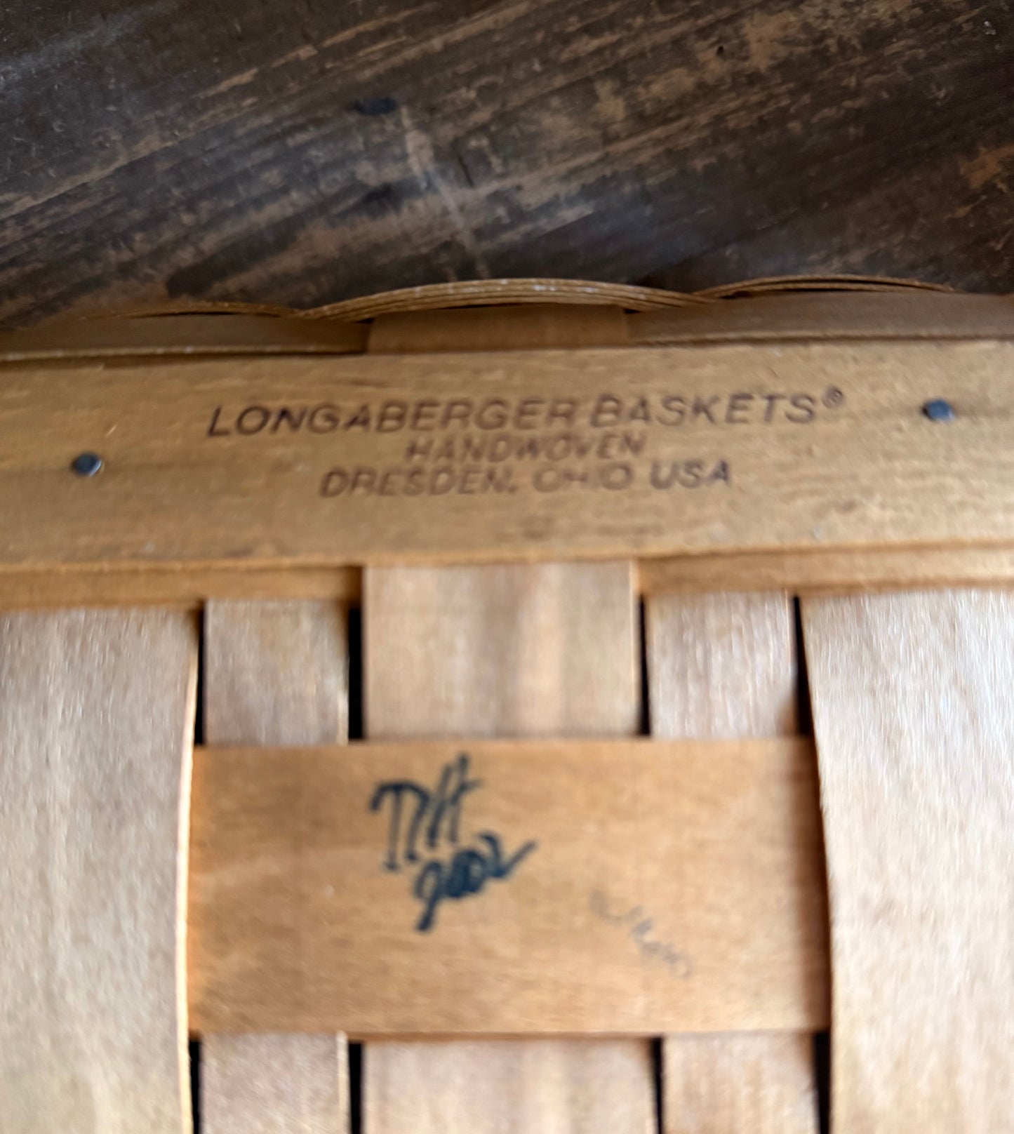 Longaberger 2002 Bread Basket From Heartwood Bread Collection Signed by Mary Longaberger