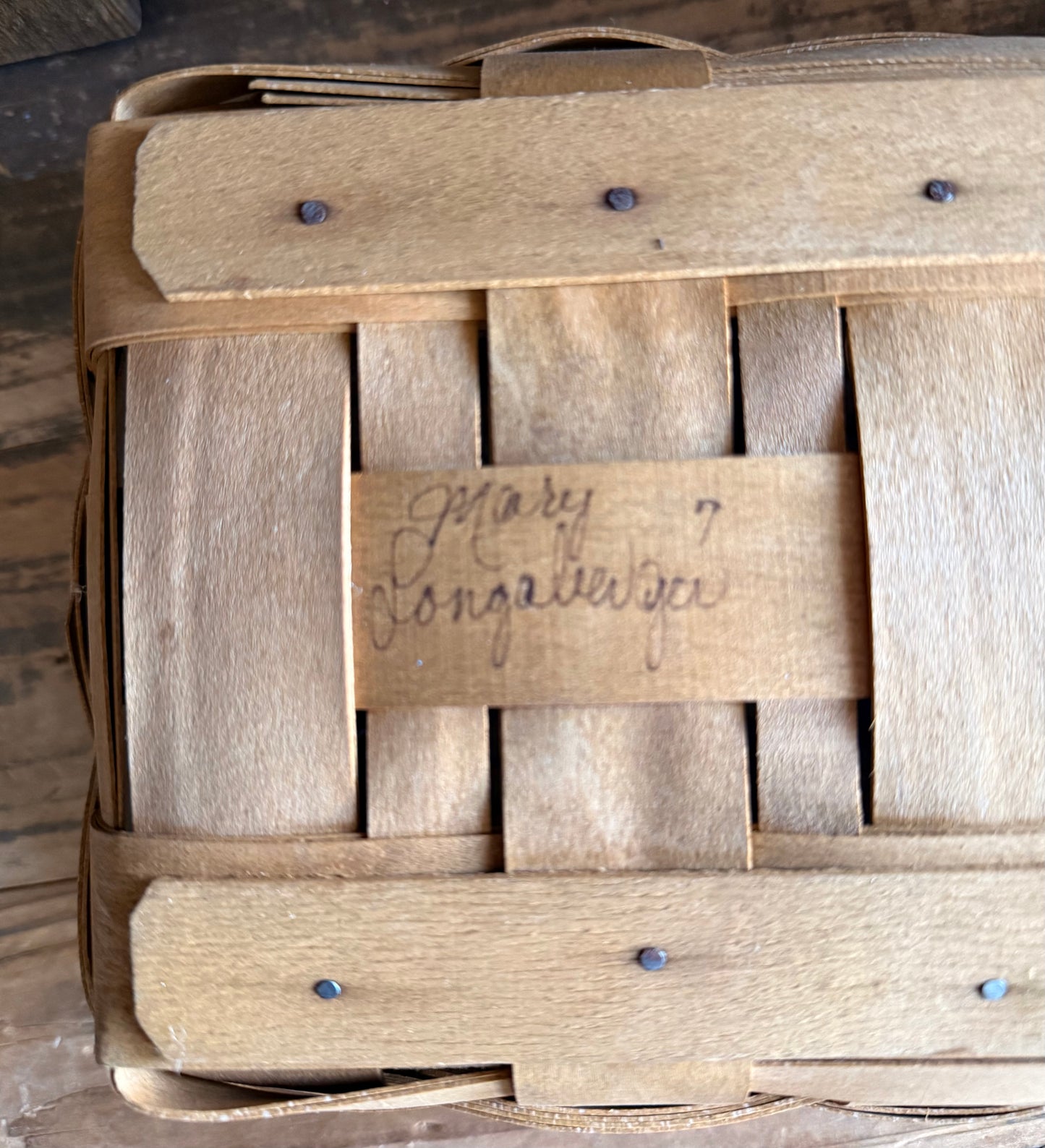 Longaberger 2002 Bread Basket From Heartwood Bread Collection Signed by Mary Longaberger
