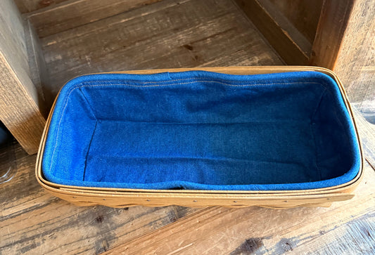 Longaberger 2002 Bread Basket with Denim Basket Insert