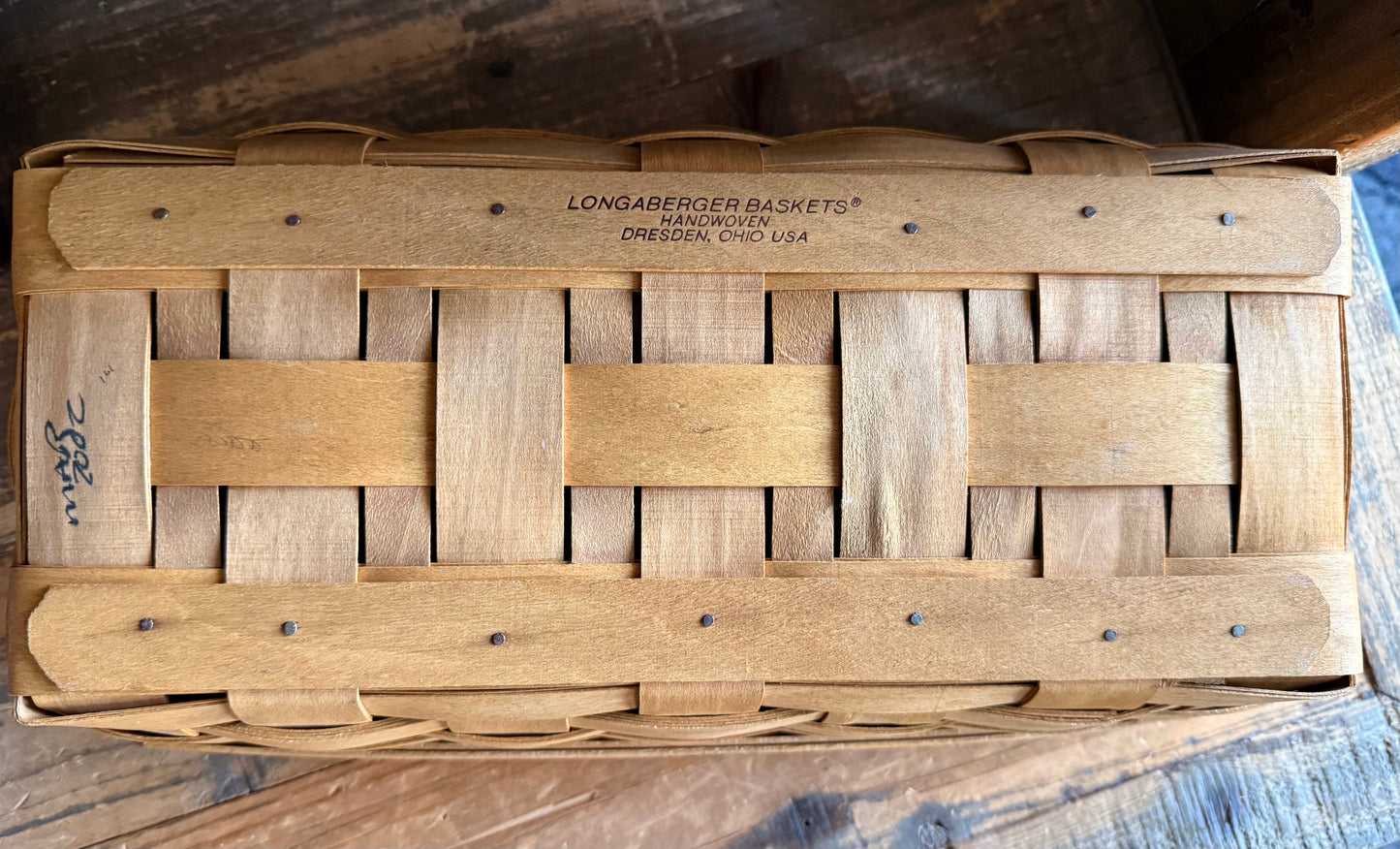 Longaberger 2002 Bread Basket with Denim Basket Insert