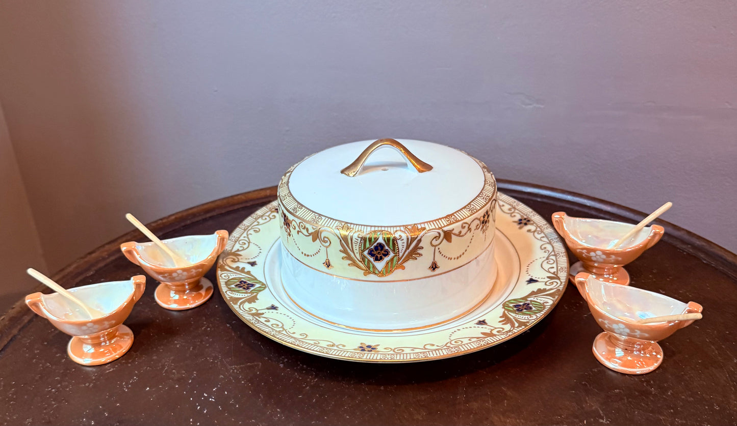 NIPPON Antique Hand Painted Porcelain 10 Piece Set