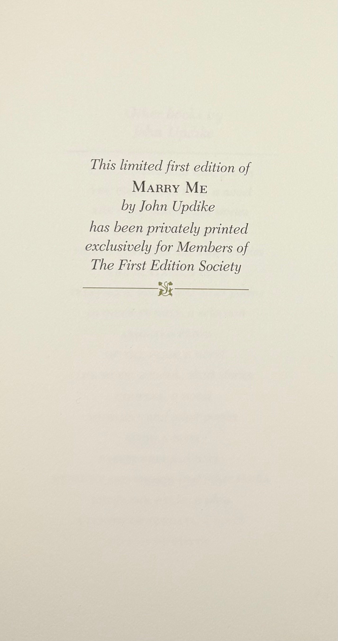 1976 Leather Bound 1st Ed. John Updike's Marry Me