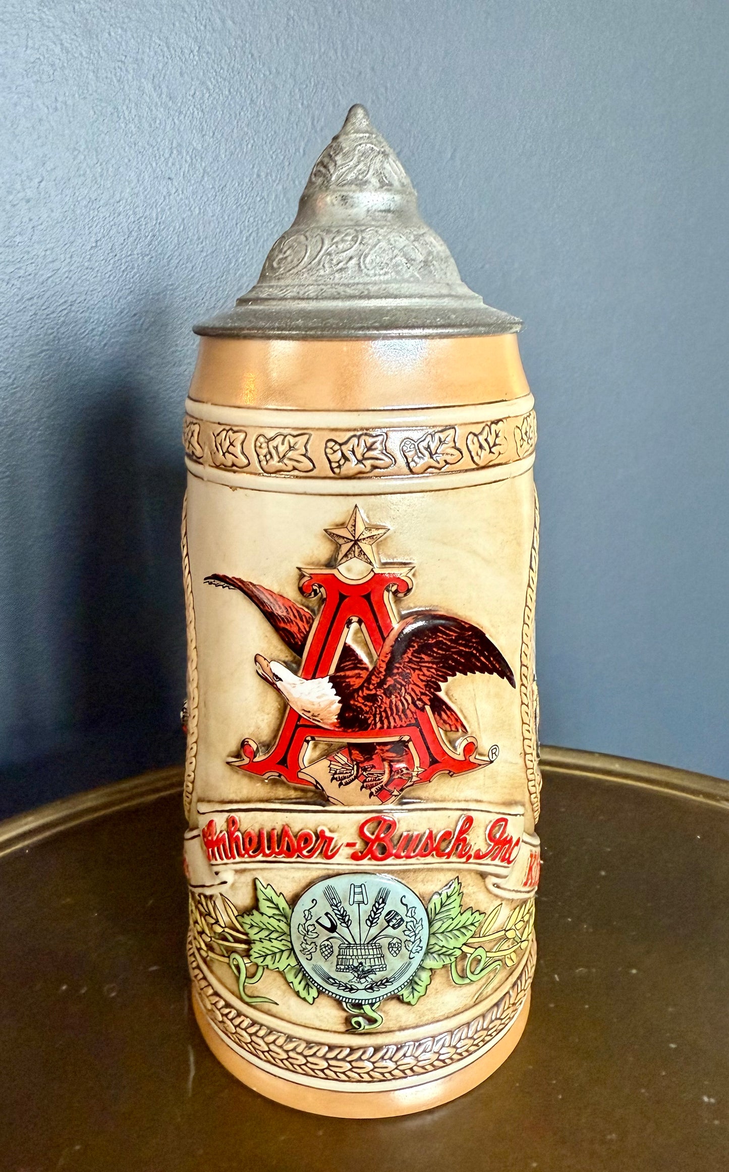 Limited Edition 1980 G-Series Budweiser Lidded Beer Stein