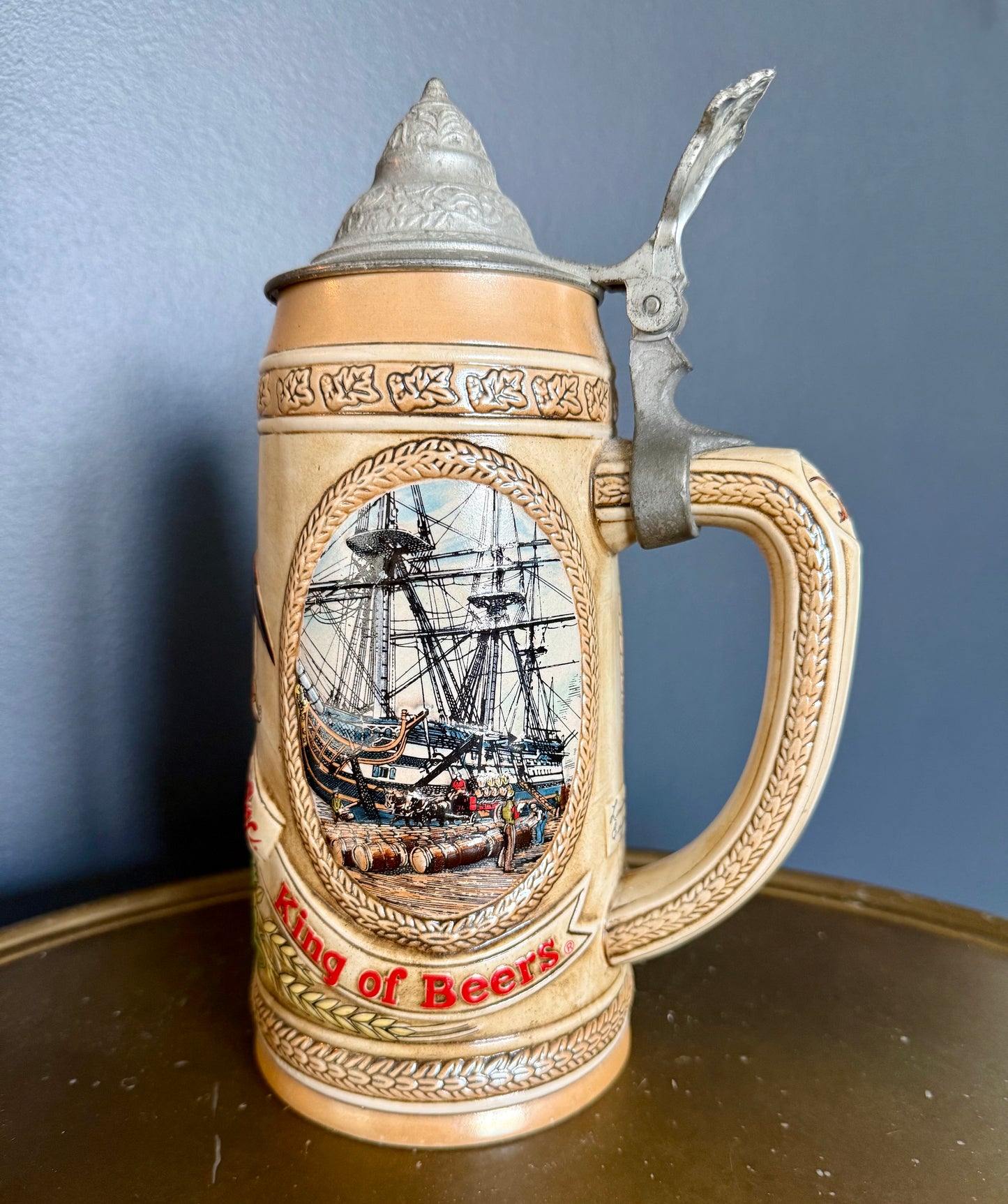 Limited Edition 1980 G-Series Budweiser Lidded Beer Stein