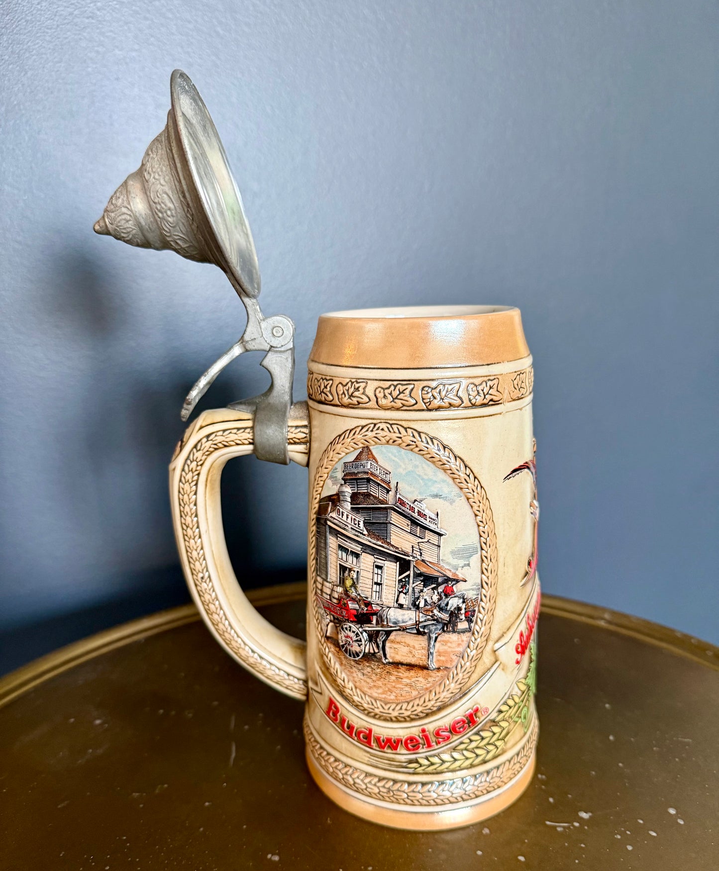 Limited Edition 1980 G-Series Budweiser Lidded Beer Stein