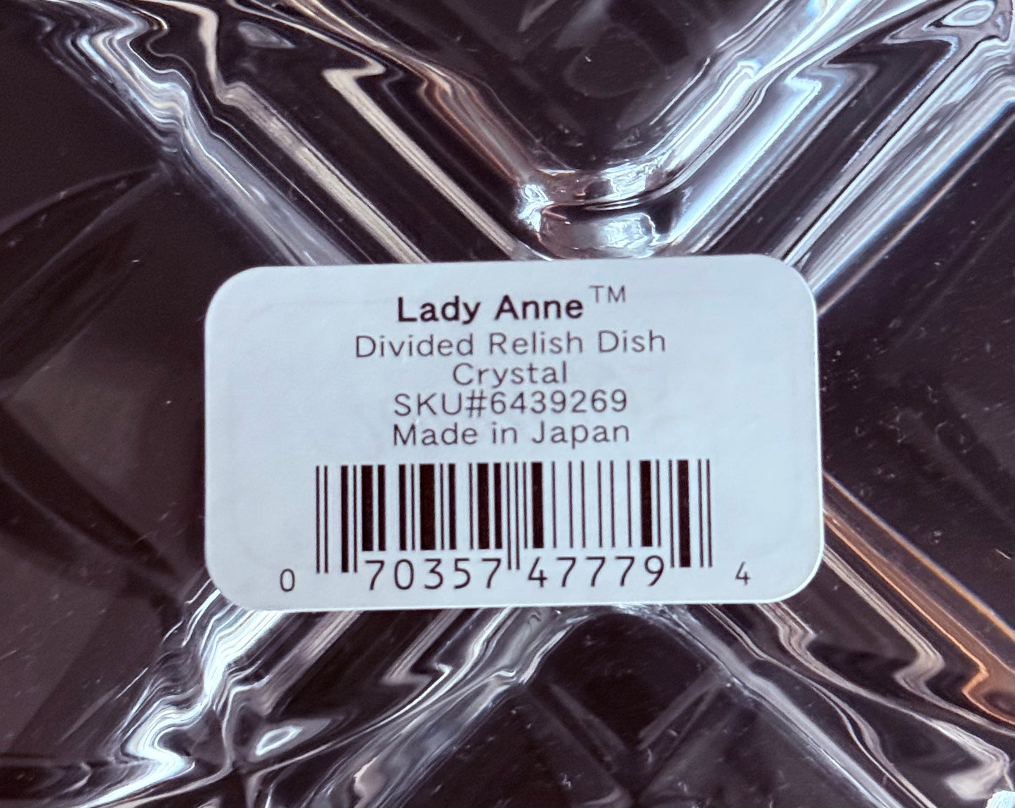 Gorham 1831 Lady Anne Crystal Serving Dish and Set of 4 Coasters