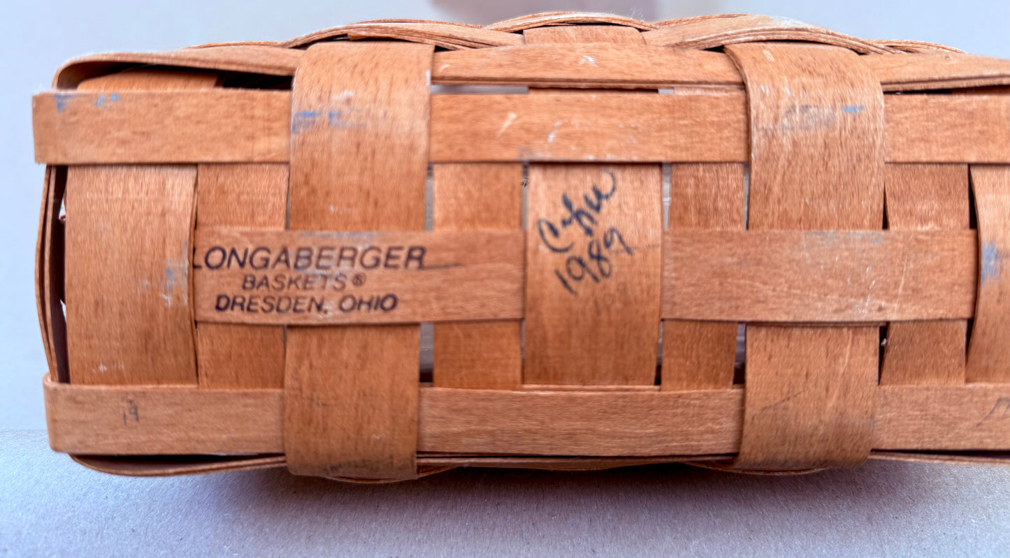 Longaberger Tall Key Hanging Basket From 1989