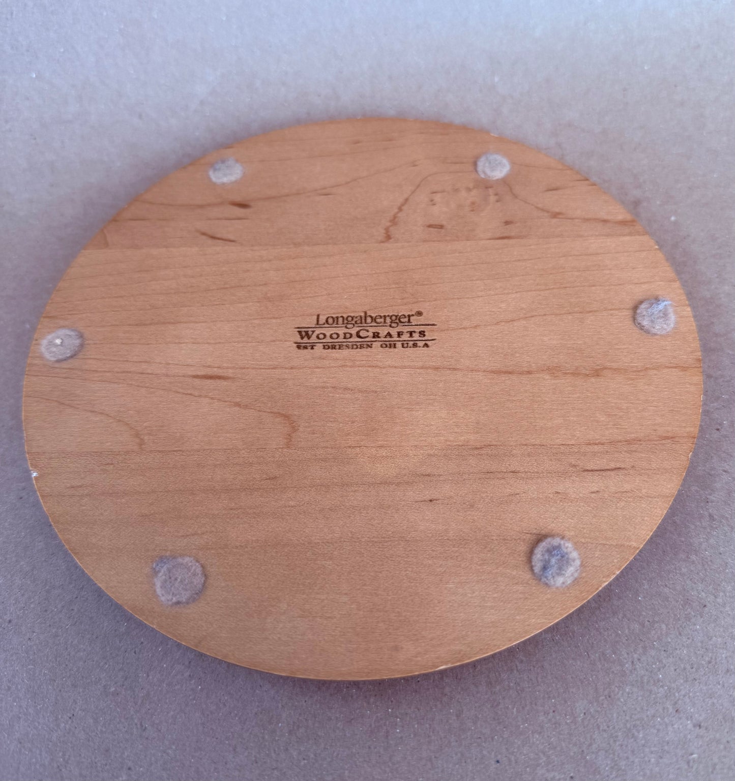 Longaberger Wooden Pedestal Stand for Candle