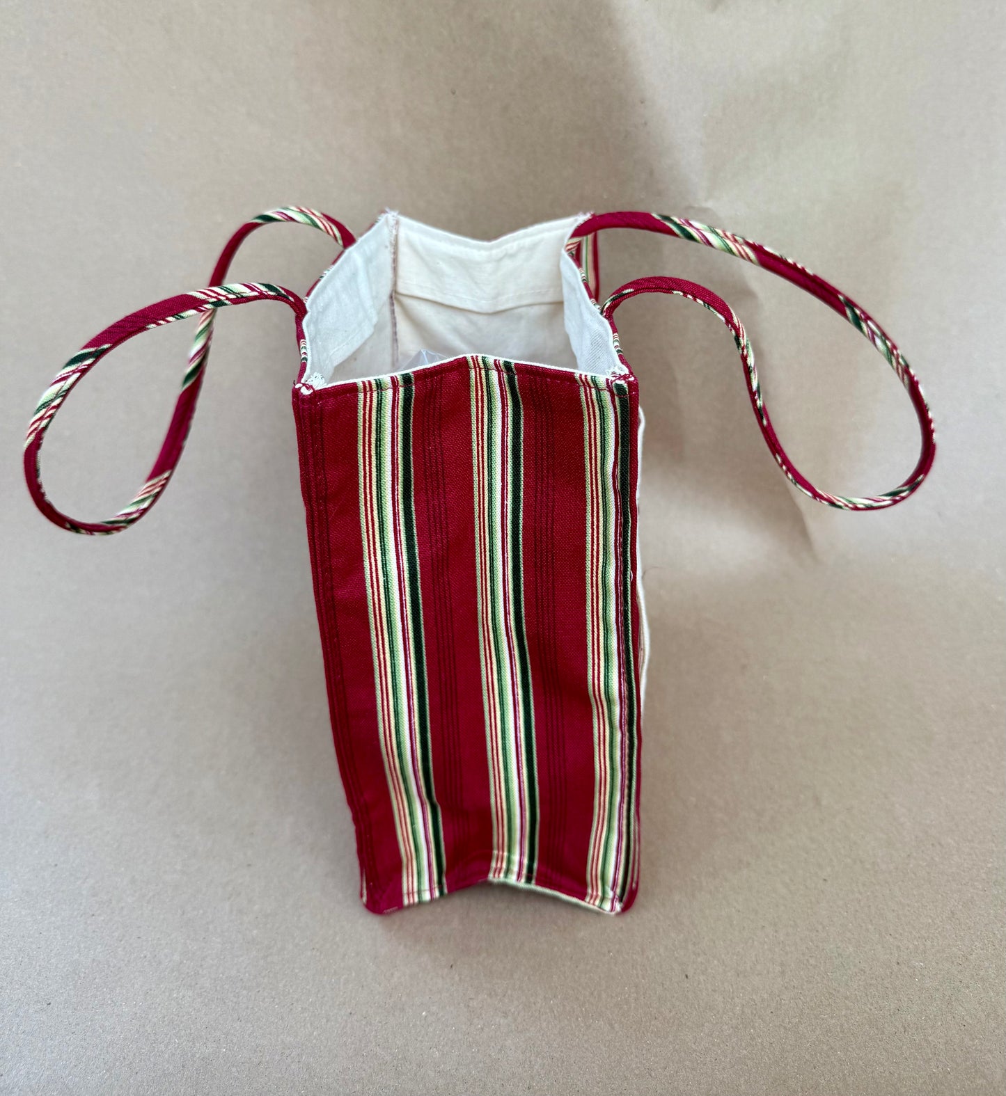 Longaberger Holiday Stripe Tote Bag from 2005