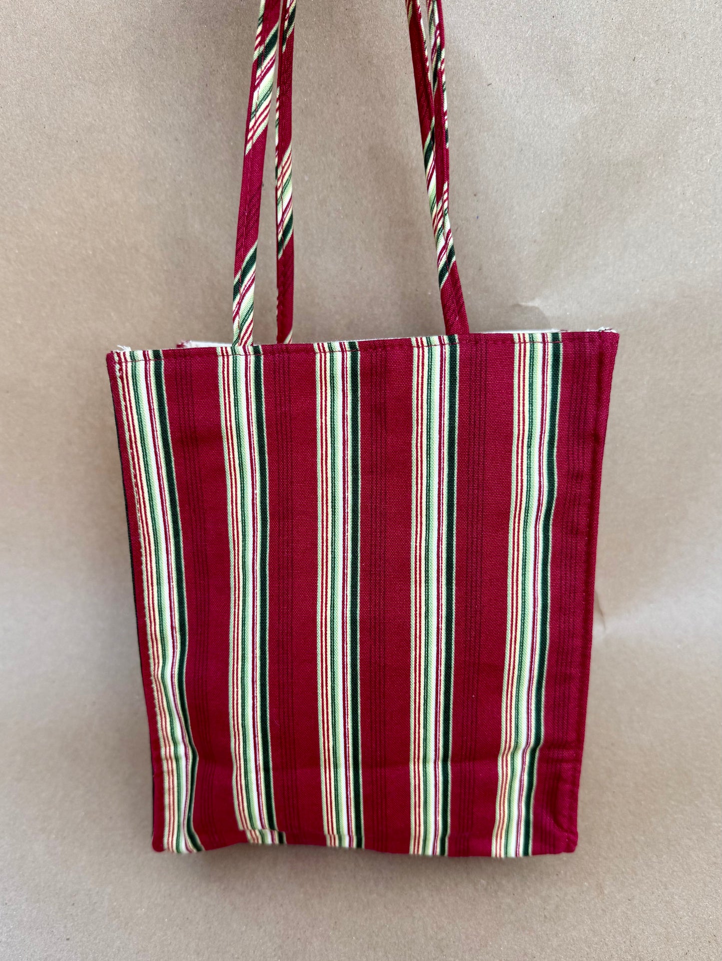 Longaberger Holiday Stripe Tote Bag from 2005