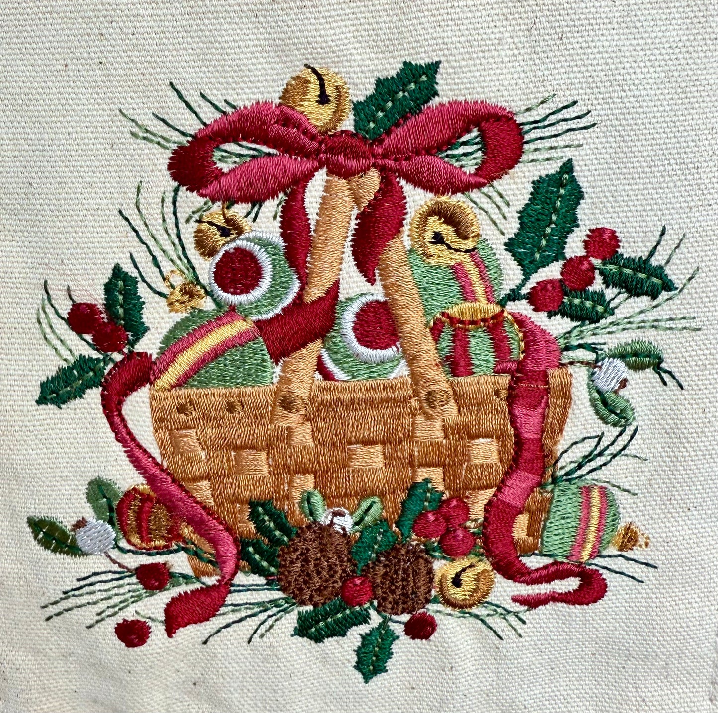Longaberger Holiday Stripe Tote Bag from 2005