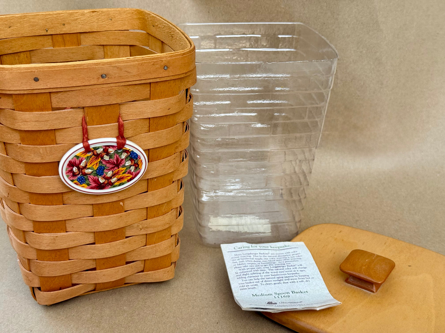 Vintage Longaberger Medium Spoon Basket Set From 1996