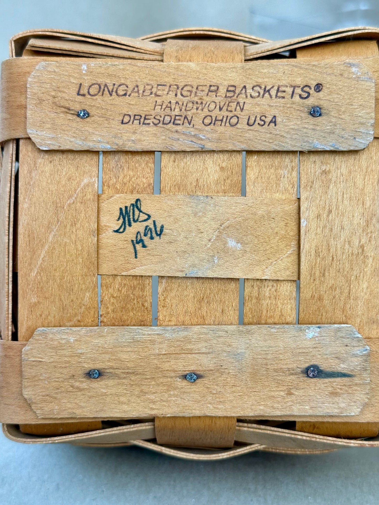 Vintage Longaberger Medium Spoon Basket Set From 1996