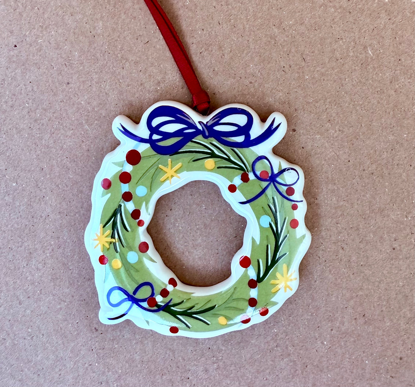 Set of 4 Longaberger Porcelain Christmas Ornaments