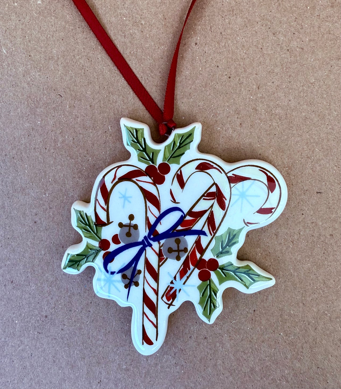 Set of 4 Longaberger Porcelain Christmas Ornaments