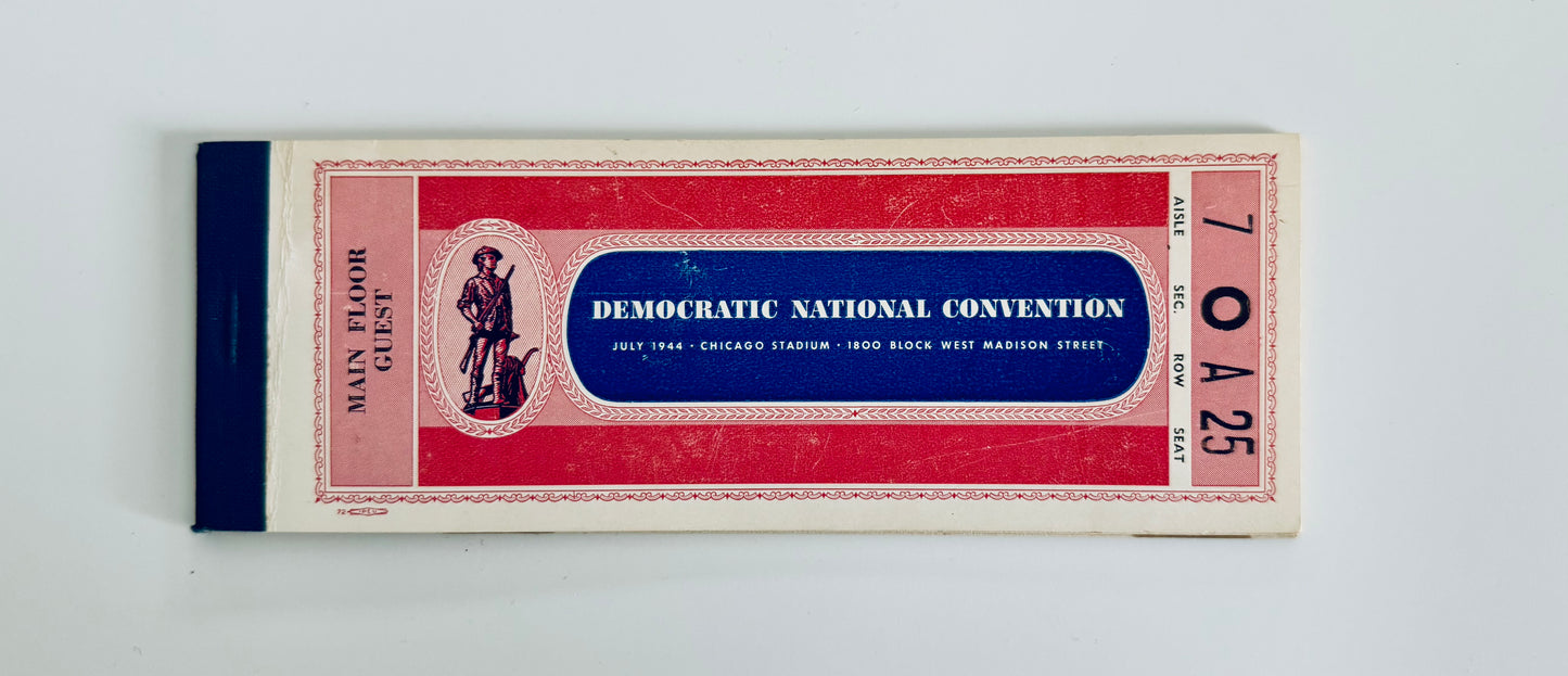 1944 DNC Ticket Booklet - FDR Truman Political Memorabilia