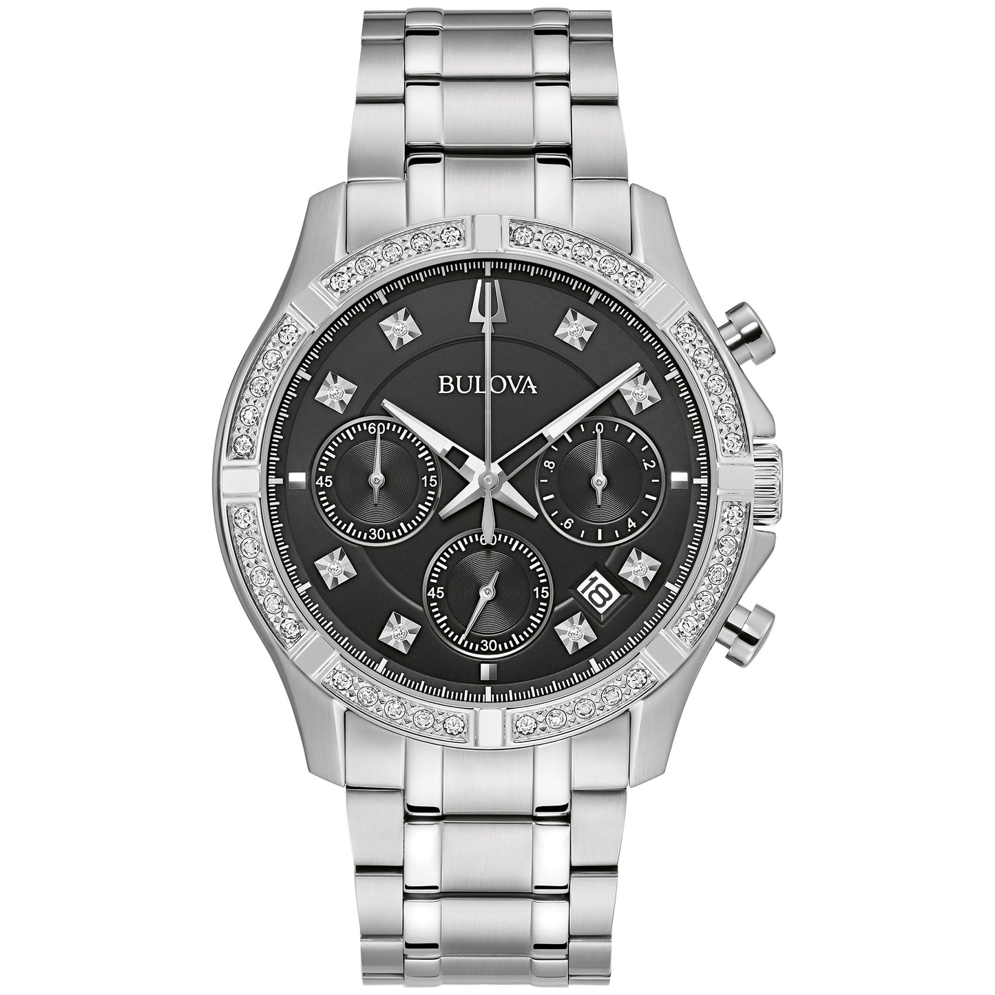 Bulova Chronograph Diamond Mens Watch - Refurbished