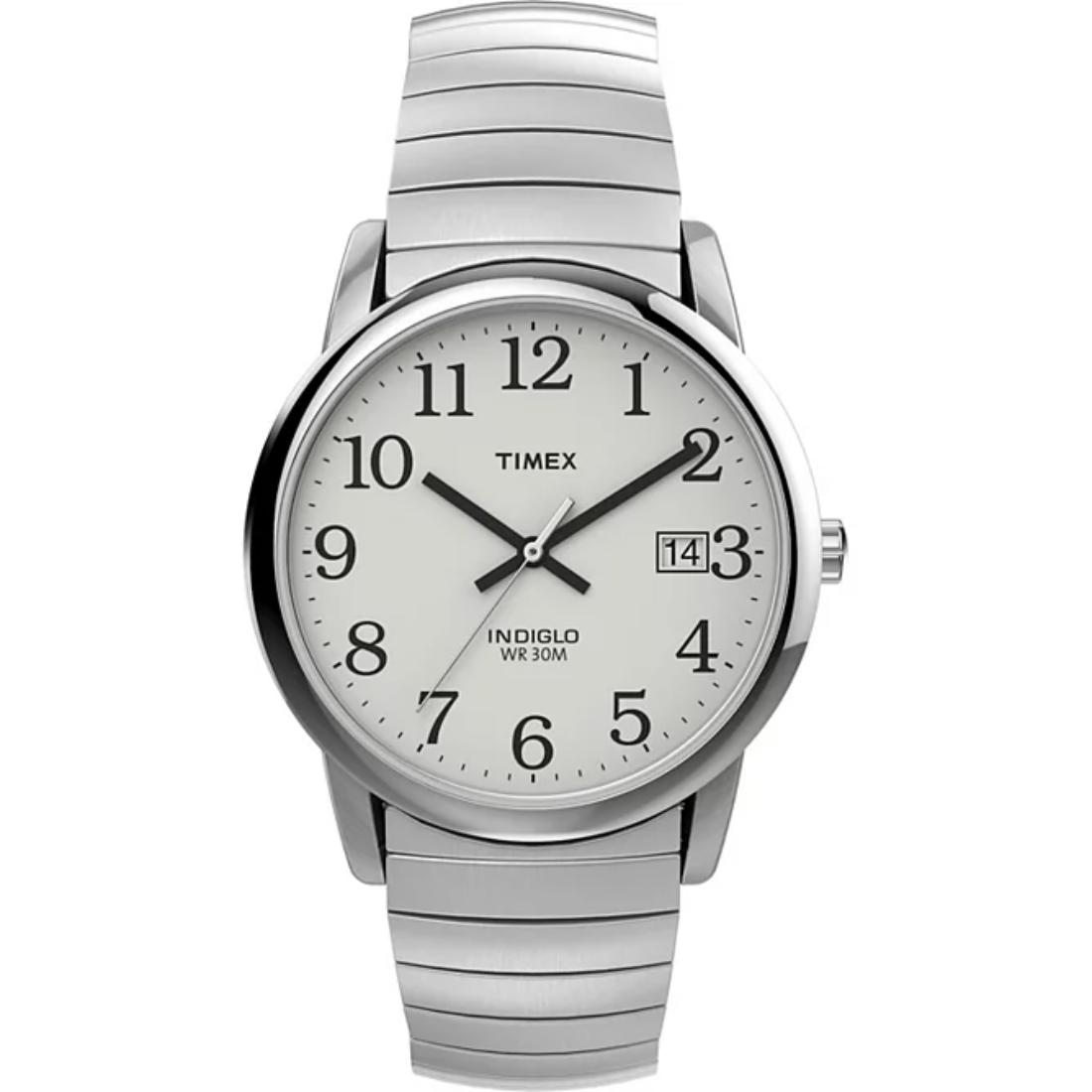 Timex Easy Reader 35mm Expansion Band Watch with Indiglo Dial & Date Window
