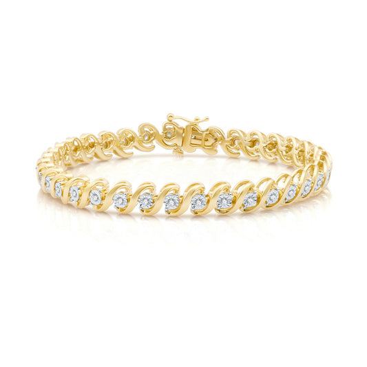 1/2Cttw Miracle Plate Diamond "S" Bracelet