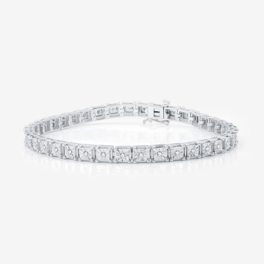 1/2 Cttw Diamond Sterling Silver Bracelet