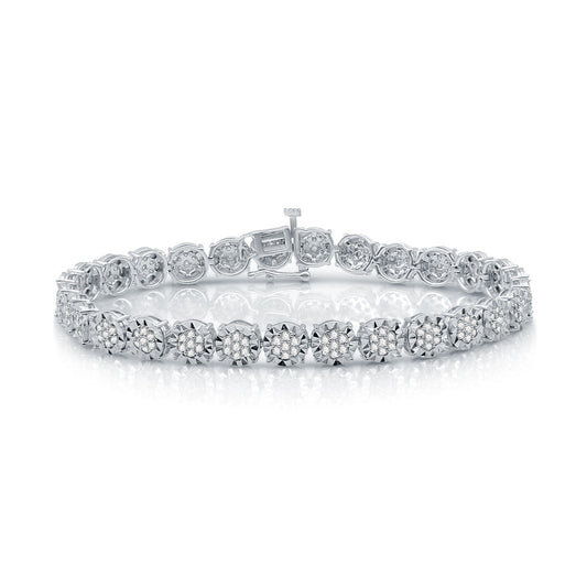 2 Cttw Diamond Bracelet Sterling Silver