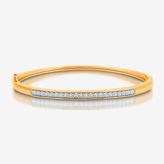 1/10 Cttw Diamond Rose Gold plated Silver Bracelet