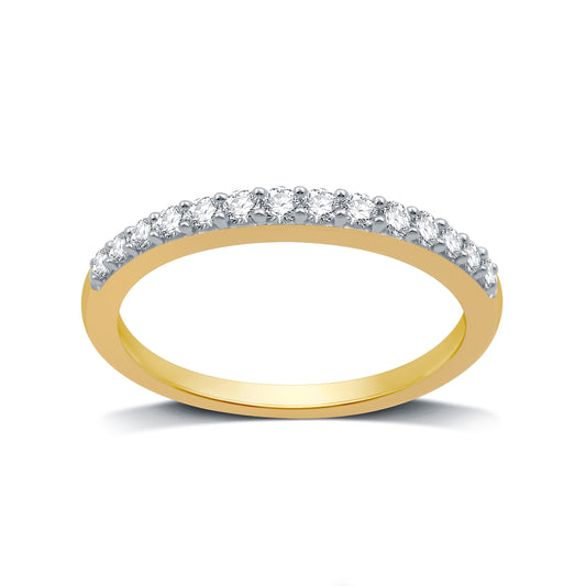 1/4 Cttw Lab Grown Diamond in Gold over Silver Ring - Size 7