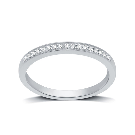 1/10 Cttw Lab-Grown Diamond and Sterling Silver Ring - Size 7