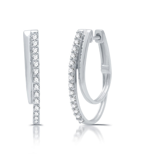 1/2 Cttw Lab-Grown Diamond Multi-Hoop Earrings