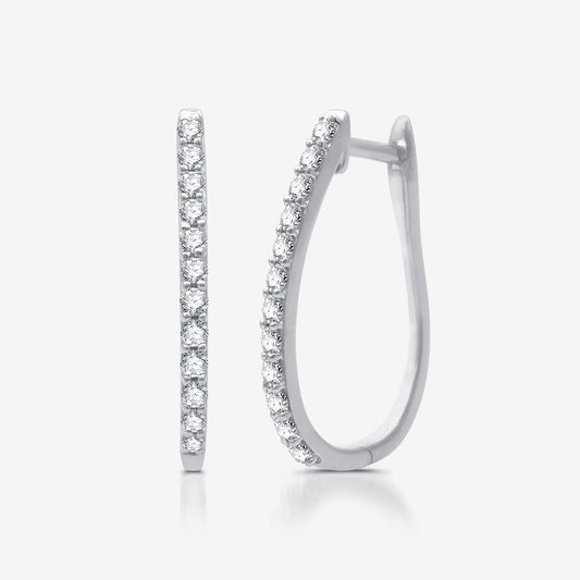 1/4 Cttw Lab-Grown Diamond Twist-Hoop Earrings