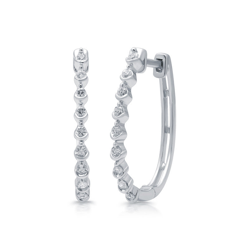 1/4 Cttw Lab-Grown Diamond Leverback Sterling Silver Earrings Prestige Collection
