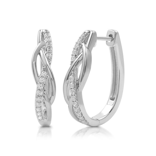 3/8 Cttw Lab-Grown Diamond Sterling Silver  Infinity Twist Earrings Prestige Collection